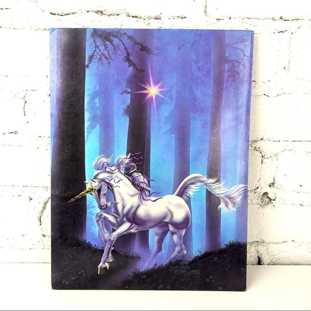 Vintage Mead Fantasy 80’s Unicorn Paper Folder